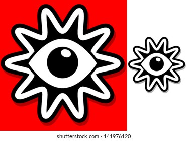 Retro Tattoo Symbol with Eye