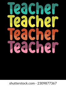 Retro Teacher Back to School Teacher Appreciation T-shirt for Teacher