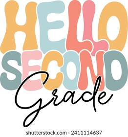 Retro Teacher Sublimation Bundle. Funny Colorful Bold Typography for Print on Demand Industry.