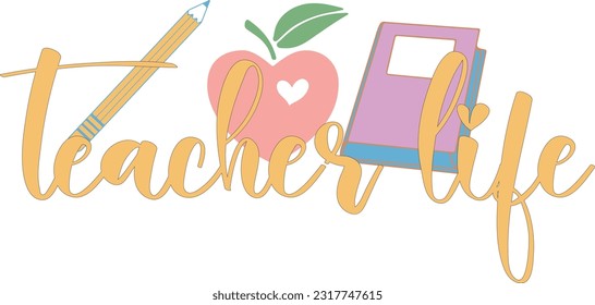 Paquete de diseño de sublimación de profesores retro