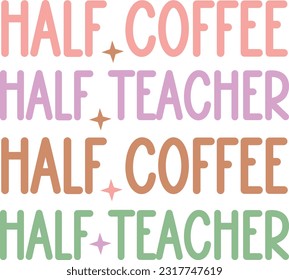 Retro Teacher Sublimation Design Bundle