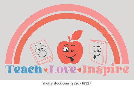 Paquete de diseño de sublimación de profesores retro 