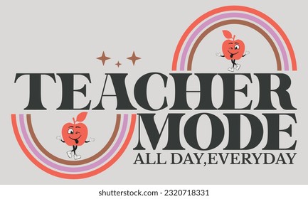 Retro Teacher Sublimation Design Bundle 