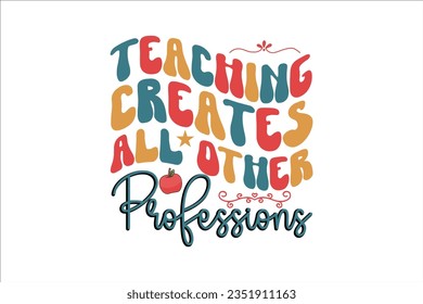 Retro Teacher SVG Design, typography, t-shirt, retro, sublimation, sticker, SVG Design,