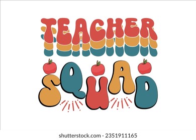 Retro Teacher SVG Design, typography, t-shirt, retro, sublimation, sticker, SVG Design,