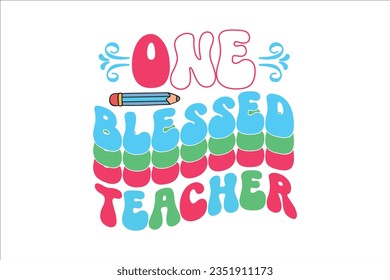 Retro Teacher SVG Design, typography, t-shirt, retro, sublimation, sticker, SVG Design,