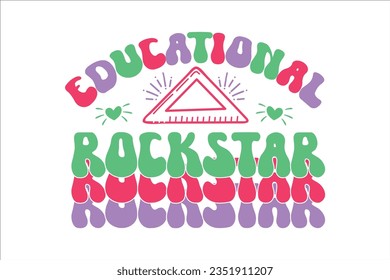 Retro Teacher SVG Design, typography, t-shirt, retro, sublimation, sticker, SVG Design,