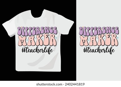 retro teacher t shirt design