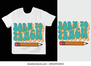retro teacher t shirt design