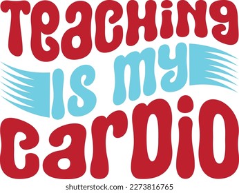 Diseño de camisetas de profesor retro, vector