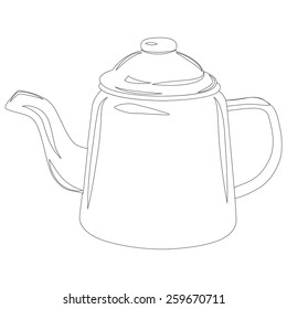 retro teapot background, illustration in vector format