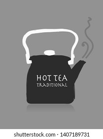 Retro teapot, old style design