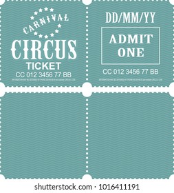 Retro tear-off coupon ticket for presentation at the circus theater concert second party confusing with a texture on the background
