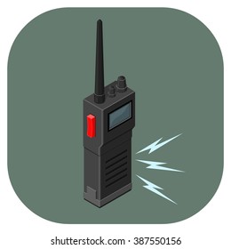 Retro Technology communications device.
A vector illustration icon of a walkie talkie.
Flat icon communication concept.