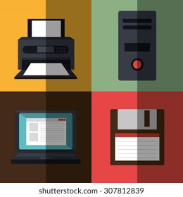 Retro technology design, vector illustration eps 10.