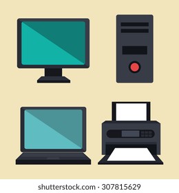 Retro technology design, vector illustration eps 10.