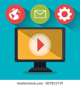 Retro technology design, vector illustration eps 10.