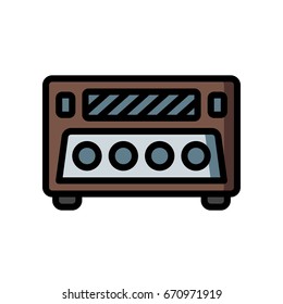 Retro Technology Icons - Eight Track Player (Ultra Color)