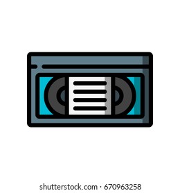 Retro Technology Icons - VHS Tape (Ultra Color Style)