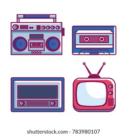 retro technology set gadgets