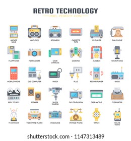 Retro Technology , Thin Line and Pixel Perfect Icons