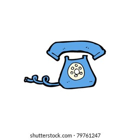 caricatura de teléfono retro