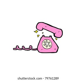 retro telephone cartoon