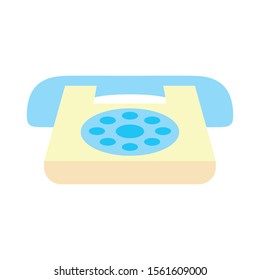 retro telephone communication device isolated icon vector illustration design