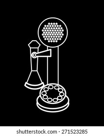 retro telephone design, vector illustration eps10 graphic 