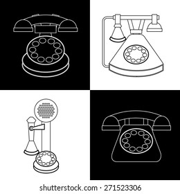 retro telephone design, vector illustration eps10 graphic 