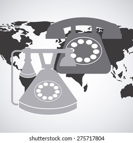 retro telephone design, vector illustration eps10 graphic 