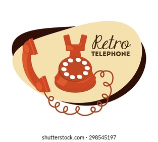 retro telephone design, vector illustration eps10 graphic 