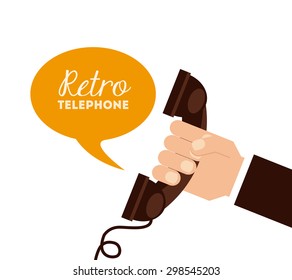 retro telephone design, vector illustration eps10 graphic 