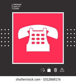 Retro telephone icon