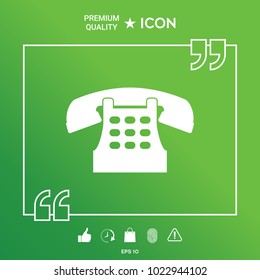 Retro telephone icon
