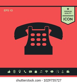 Retro telephone icon