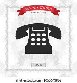Retro telephone icon