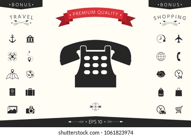 Retro telephone icon