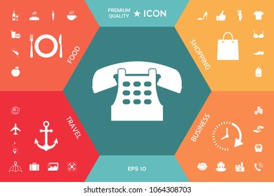 Retro telephone icon