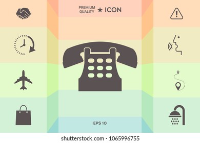 Retro telephone icon