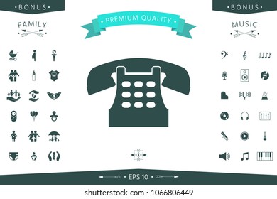 Retro telephone icon