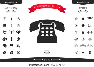 Retro telephone icon