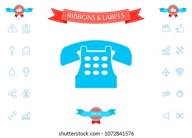 Retro telephone icon