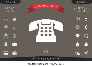 Retro telephone icon