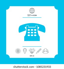 Retro telephone icon