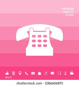 Retro telephone icon