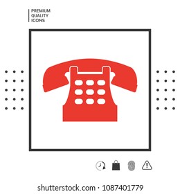 Retro telephone icon