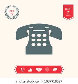 Retro telephone icon