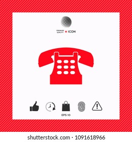Retro telephone icon