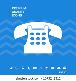 Retro telephone icon